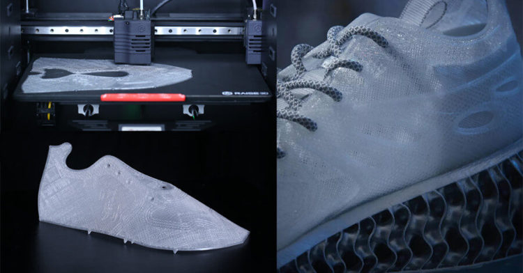 3Dプリンターで靴のアッパーを小ロット生産化