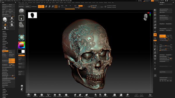 画像5: 頭蓋骨にデザインを追加する