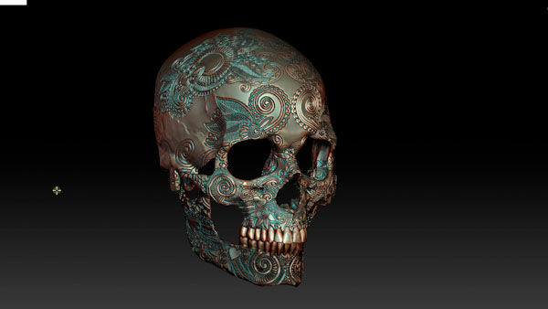 画像7: Zbrushでの最終的な頭蓋骨のデザイン